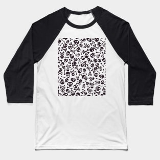 Halloween Skull Pattern Baseball T-Shirt